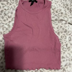 High neck cropped tank